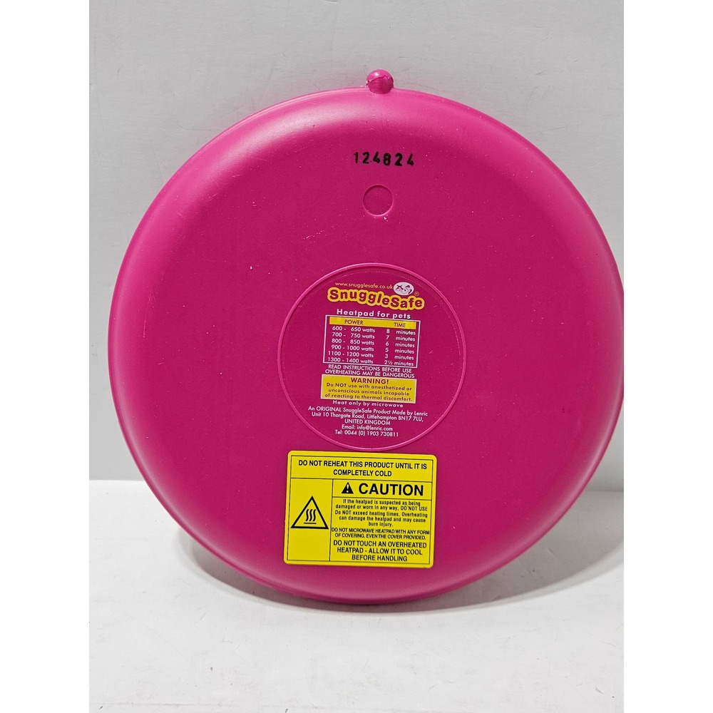 SnuggleSafe Heatpad for Pets Pink Microwaveable Thermal Bed Warmer